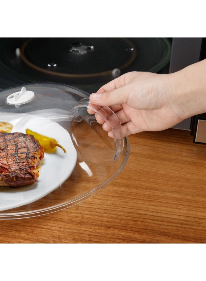 HOMESTAR Microwave Splatter Cover With Handle, BPA-Free Food Cover, Heat-Resistant Plastic Lid For Bowls and Plates, Multipurpose Kitchen Food Protector and Dust Cover, Clear, 26x10cm - Image 5